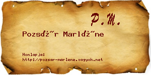 Pozsár Marléne névjegykártya